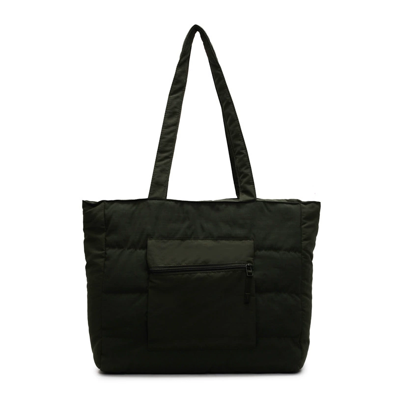 Вместительный пуховик? плечевая сумка? Wait — original: "Capacious down jacket, spring solid shoulder bag..." There's ambiguity. Need to preserve meaning: likely "Capacious down jacket, spring solid shoulder bag, fashionable one-shoulder bag, western style, Korean style" Possibly two items merged. But must translate literally. I'll render as: "Вместительная пуховая куртка, весенняя однотонная сумка на плечо, модная одно-плечевая сумка, западный стиль, корейский стиль"