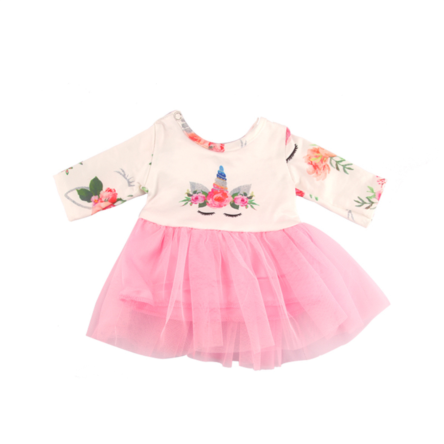 18 pulgadas American Girl Doll Casa de juegos Venta caliente Falda de gasa de unicornio 43cm Ropa de muñeca de renacimiento Falda de gasa de color