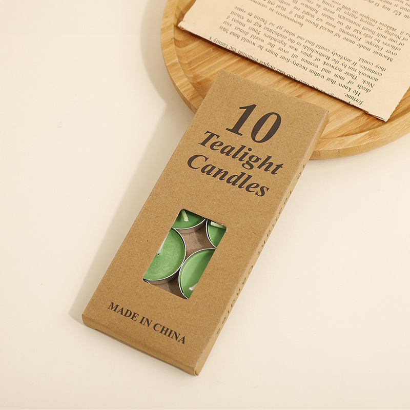 Fabricantes al por mayor círculo de vela de banana cumpleaños romántica atmósfera sin humo decoración de boda lámpara de té velas pequeñas