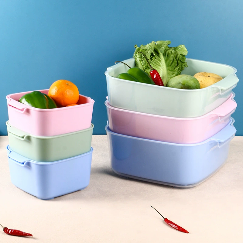 Double-layer storage system for fruits and vegetables, drying rack for home use, universal fruit basket