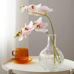 High -grade feel moisturizing 5 -headed Phalaenopsis Flower Home Decoration Wedding Wedding Flower Flower Flower Wholesale