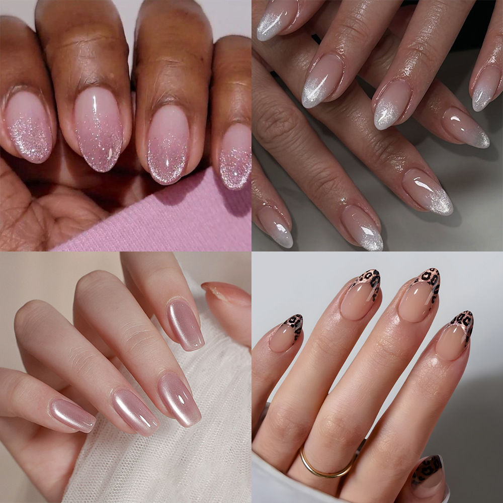 Venta al por mayor de piezas de uñas portátiles de ojo de gato de estilo explosivo, venta al por mayor de comercio exterior, parches de uñas transfronterizos de gran calidad, piezas de uñas de uñas en caja