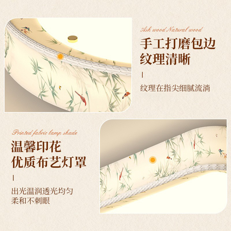 2025 nueva lámpara de techo de sala de estar retro francesa de espectro completo lámpara de estudio de dormitorio lámpara de Zhongshan