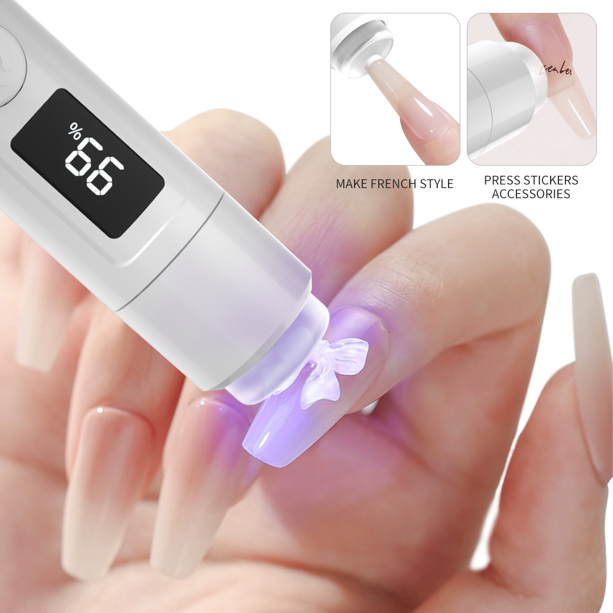 Lámpara de fototerapia de mano nail art Word lamp bracket 360 grados giratorio soporte multifuncional hoja de uñas lámpara de hornear traje