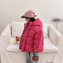儿童棉服2025秋冬新款中大童男女童加厚棉衣石墨烯黑金连帽棉袄