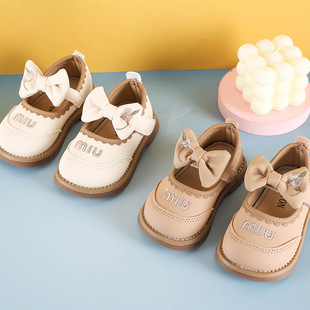 2024 New Princess Toddler Shoes National Style Embroidered Leather Shoes Girls Comfortable All-match Baby Shoes Children's Shoes