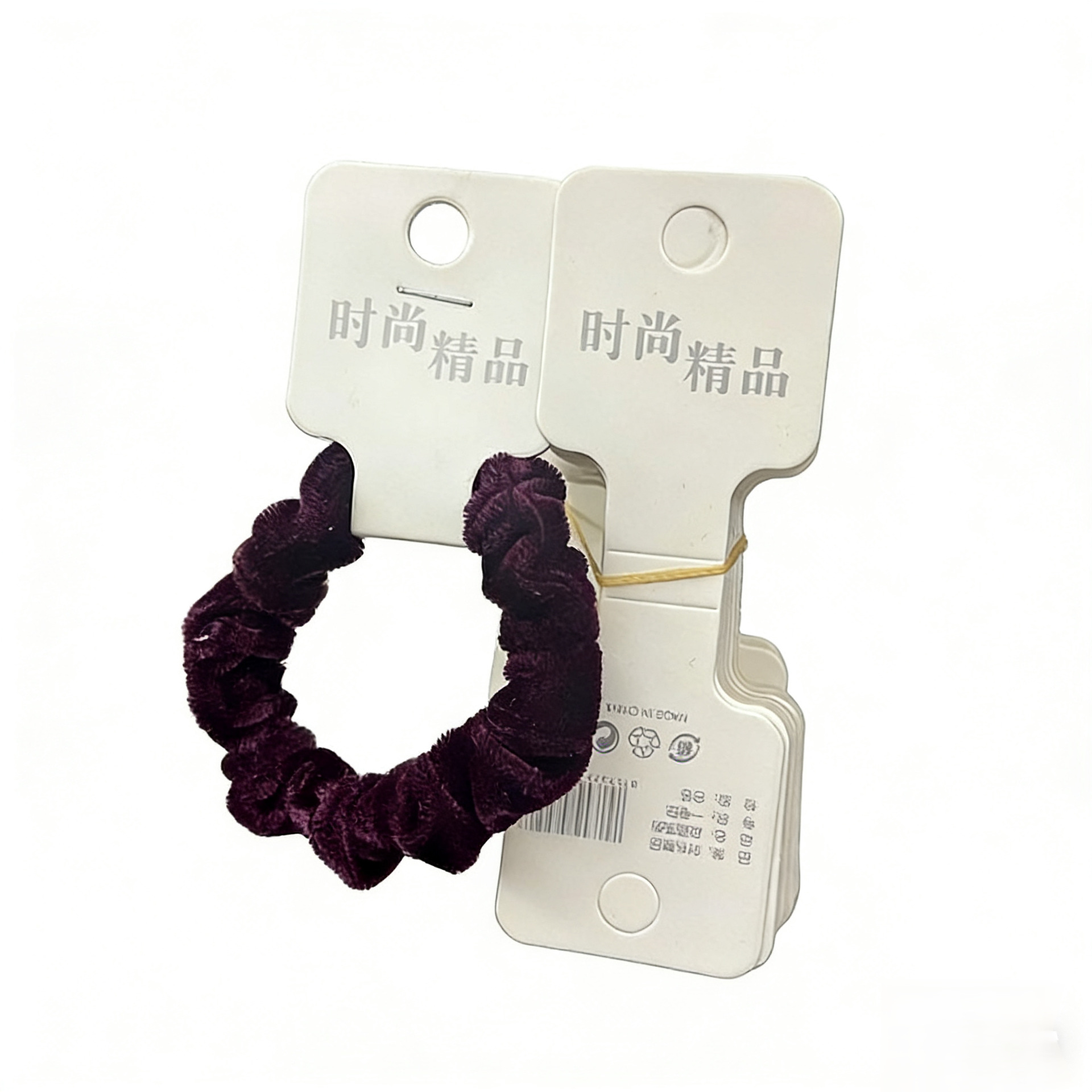 Tarjeta de embalaje de tarjeta plegable especial creativa tarjeta de cuerda de cabello infantil tarjeta de papel de anillo de intestino grueso tarjeta de cabeza de cuerda de papel joyas tarjeta de visualización