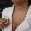 Fashionable chain for key bag , long necklace from pearl, European style