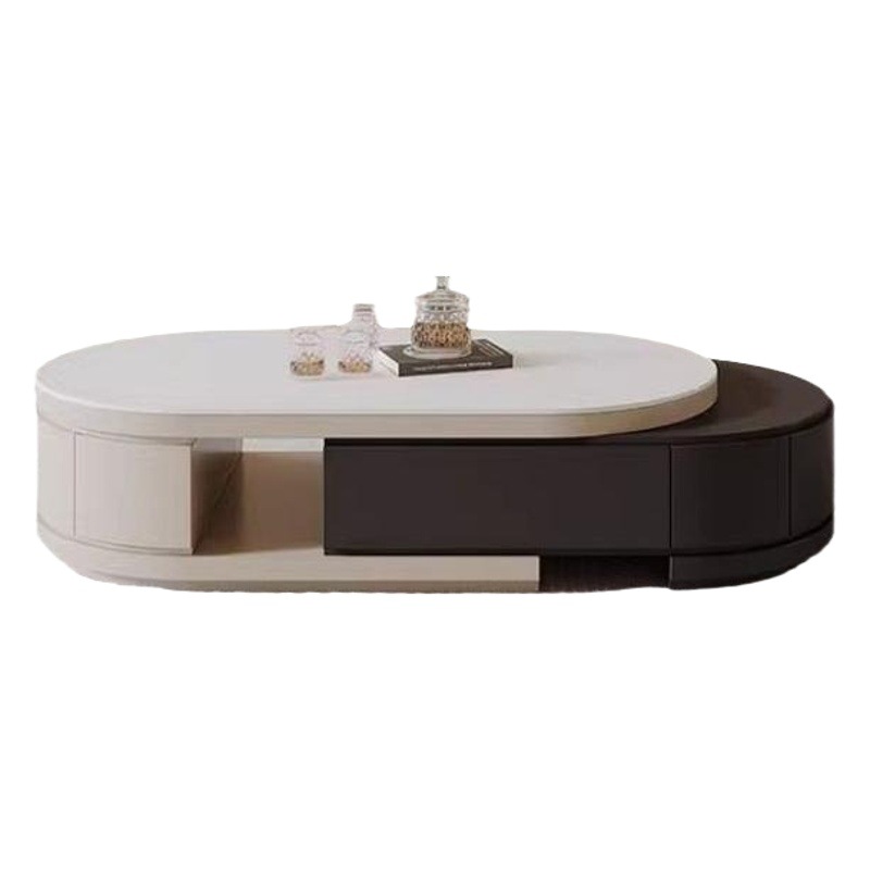 Tabla de té de roca de lujo ligera combinación de gabinete de televisión moderno y simple sala de estar tipo hogar pequeño gabinete de piso telescópico