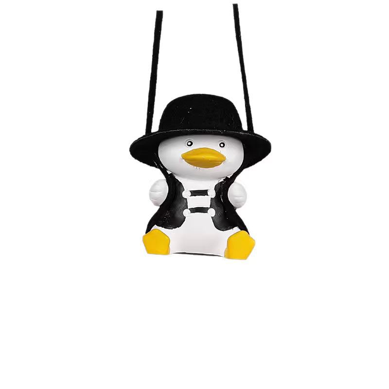 Cross-Border Wholesale Car Hanging Ornaments Swing Duck Car Rearview Mirror Car Interior Decoration Car Hanging Decorations Car Accessories