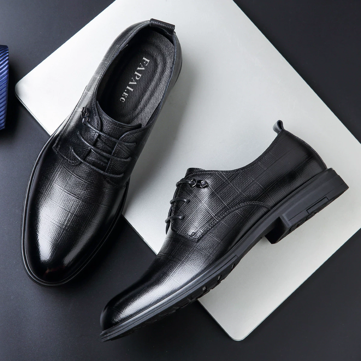 Shoes for leather shoes, classic suit jacket, non-slip footwear English style, 2025 years, genuine leather, British style, high-quality style