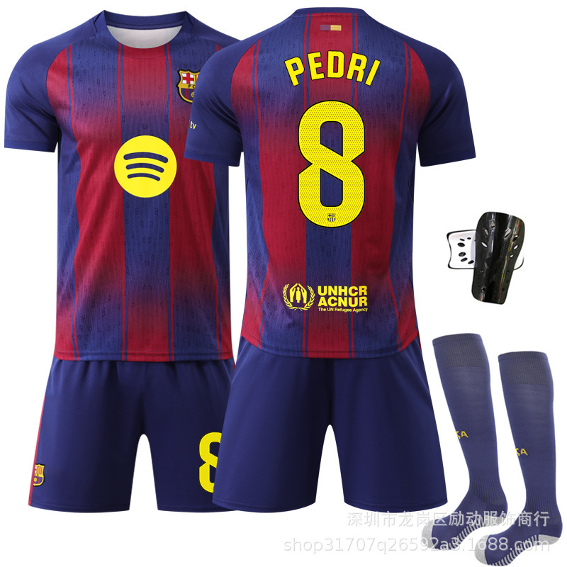 2526 新しい No. 10 アマール ジャージ バルセロナ ホーム イエロー ラ・リーガ バージョン サッカー ユニフォーム ラッシュフォード セット|undefined