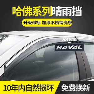 Haval H6 Rain Shield, Rain-Proof Visor, Car Window Rain Guard, Pure Black Opaque Without Gloss, Great Wall Poer