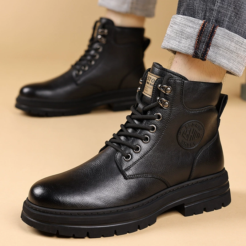 Осенние и зимние бархатные утолщенные теплые сапоги из ревеня