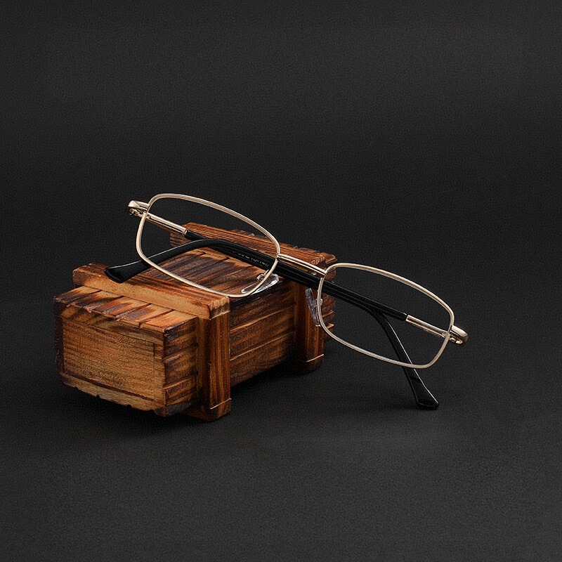 Reading Crystal Presbyopic Glasses Ultra-Clear Full-Frame Elderly Glasses Protective Eyewear Advanced Straight Full-Frame Small Frame