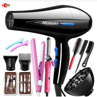 European Cross-Border White Hardened Color Box Household Hair Dryer Complete Accessories Set with 1000 Watt Hair Dryer