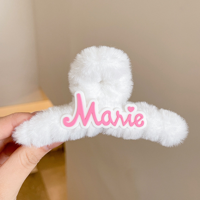 Estilo francés gran felpa clip de pelo de acrílico clip de tiburón Otoño e Invierno horquilla de alto grado versátil agarre del pelo updo tocado de pelo