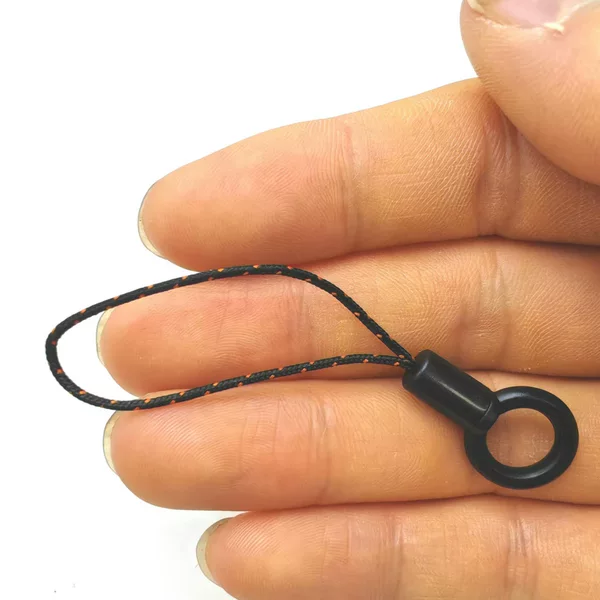 Black Circle Small Rope Head Suitable for Mobile Phone Lanyard Accessories Small Circle Rope Thick Thick String DIY Chain Short Rope