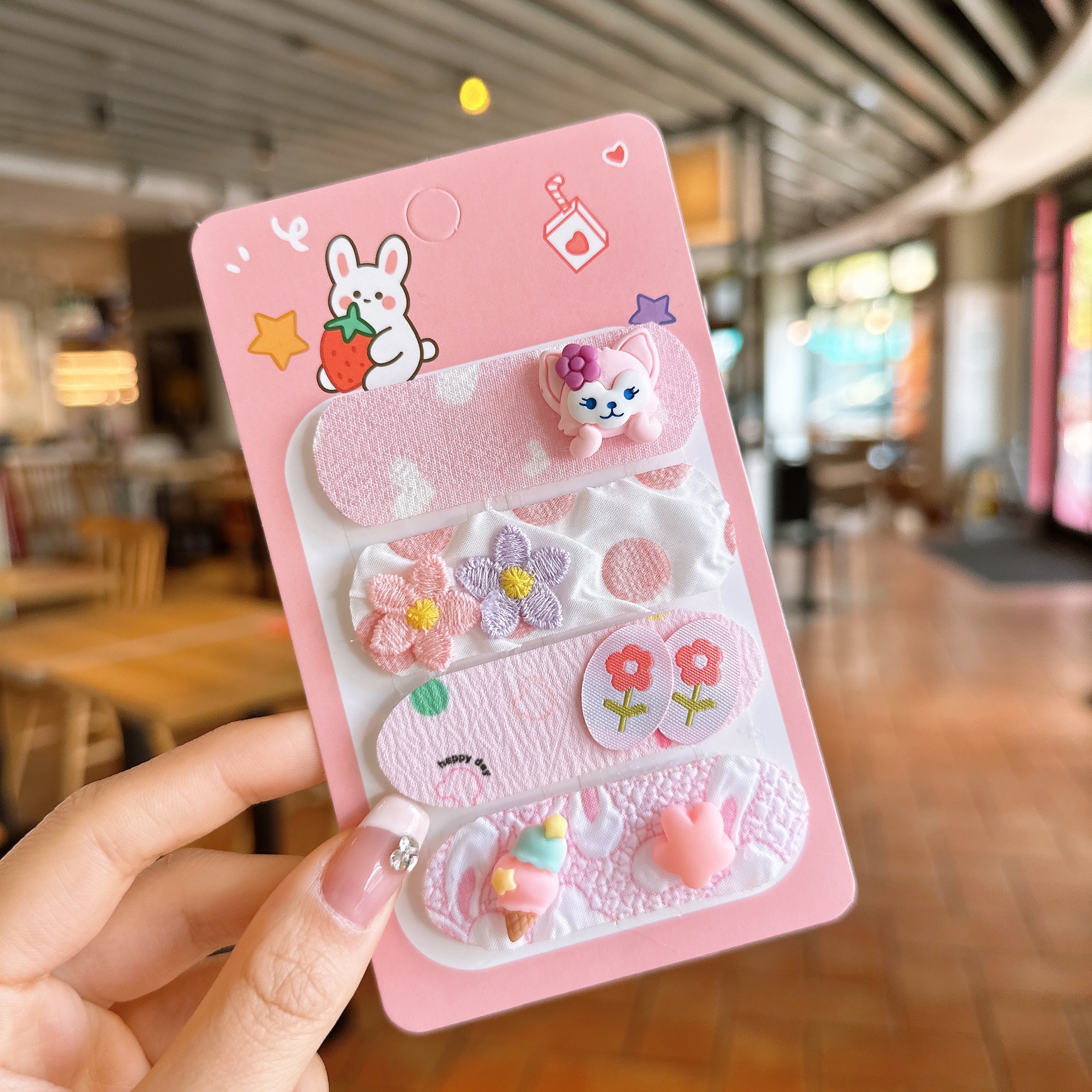 Los niños coreanos publican pegatinas mágicas de color caramelo de dibujos animados lindo y simple acabado de cabello roto artefacto Velcro de frutas