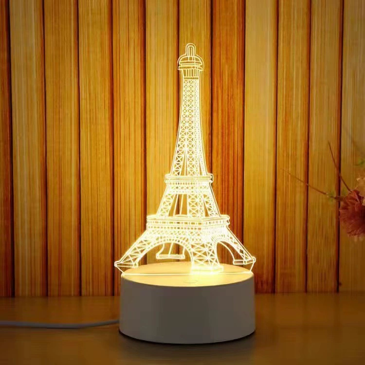 LED-ночник Creative Touch, питание USB/батарейки, 3D-акриловый дизайн, 15×5,5×20,5 см