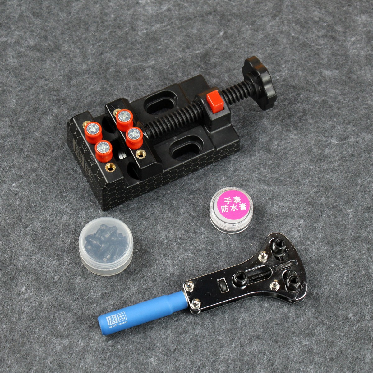 唐氏修表工具拆手表后盖维修三爪开盖换电池开表器台钳拆表器套装