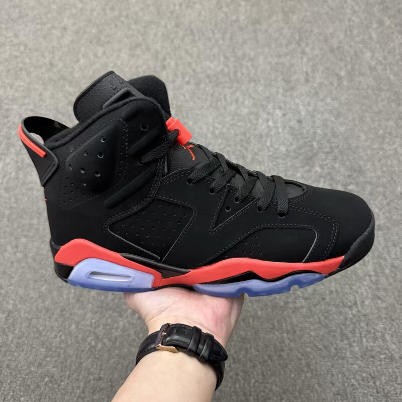 Putian Pure Original Aj6 High-Top Air-Cushioned Basketball Shoes Jordan 6 Paris Black and Red Cherry Wood Retro Versatile Sports Trendy Shoes for Men and Women