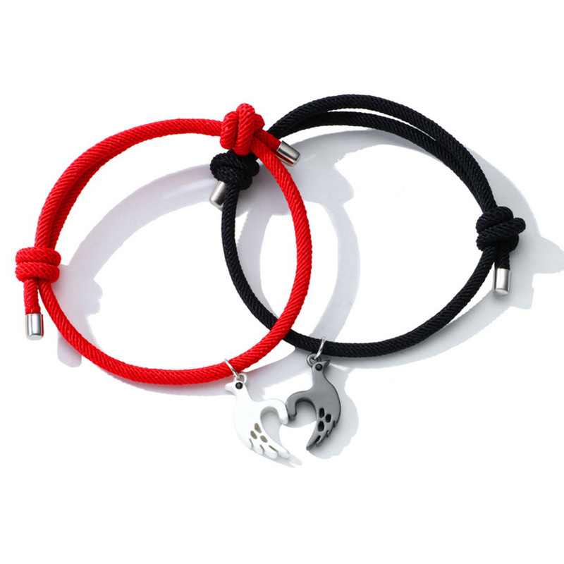 Streetwear Heart Shape Alloy Rope Valentine's Day Unisex Drawstring Bracelets display picture 15