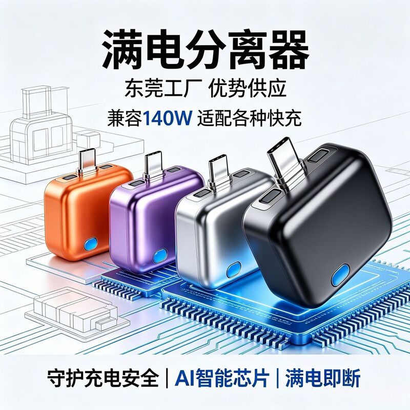 Full Charge Automatic Separator Charging Protector with Ai-Powered Power-Off and Extraction Function, Universal for Apple and Android Phones and Tablets Full Charge Automatic Separator Charging Protector with Ai-Powered Power-Off and Extraction Function, Universal for Apple and Android Phones and Tablets