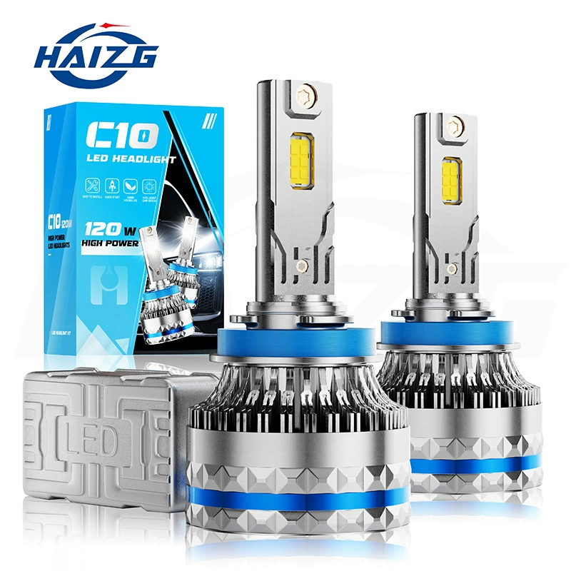 HAIZG новая автомобильная светодиодная фара C10 высокой мощности 120 Вт Модифицированная дальний и Ближний луч H7 H4 H11 Автомобильная фара