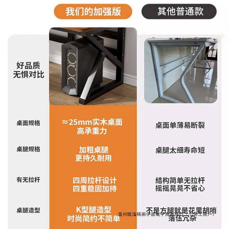 Solid Wood Computer Desk, Simple Home Desk, Nordic Desktop Desk, Gaming Desk, Work Desk, Student Writing Desk