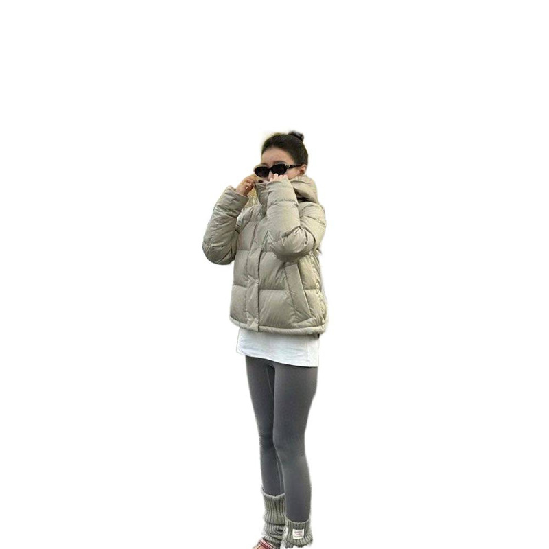 冬季羽绒服女4格新款短款白色泡芙可脱卸帽加厚修身|undefined
