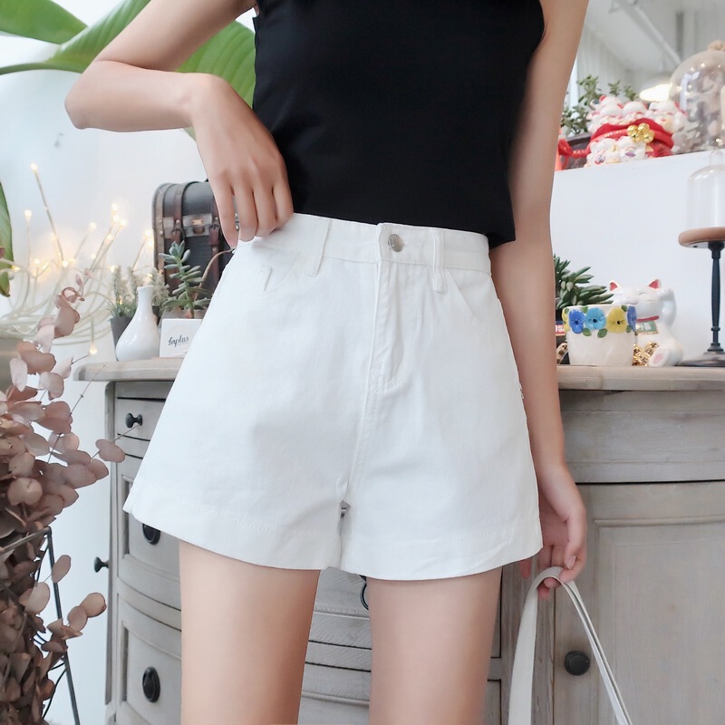 605 Niche High Waist Jeans Shorts Women's Summer New Straight Korean Loose Wide Leg Pants for Students Hot Pants Ins