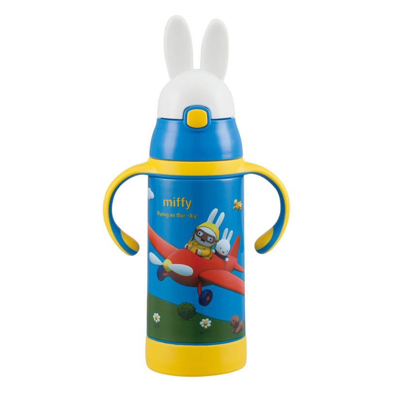 Taza de vacío Miffy Taza de vacío para niños de alto valor Taza de paja de acero inoxidable 304 Taza de agua para niños de gran capacidad para la escuela