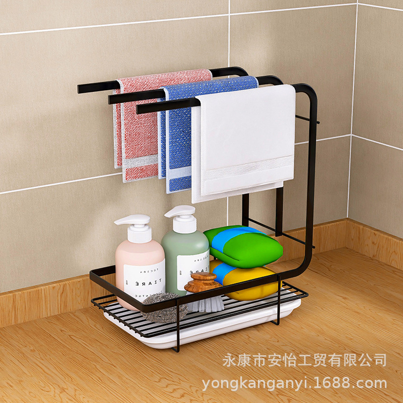 Cloth Rack Kitchen Storage Rack New Home Countertop Wall Hanging Supplies Dishwashing Cloth Rack Cloth Rack
