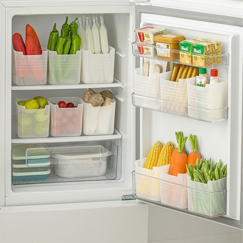 Refrigerator side door storage box for organizing and storing food, food-grade side storage door box, kitchen storage box Refrigerator side door storage box for organizing and storing food, food-grade side storage door box, kitchen storage box