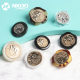 Irregular Black Metal Resin Double Button Beauty Head High Button Coat Coat Clothing Accessories Button