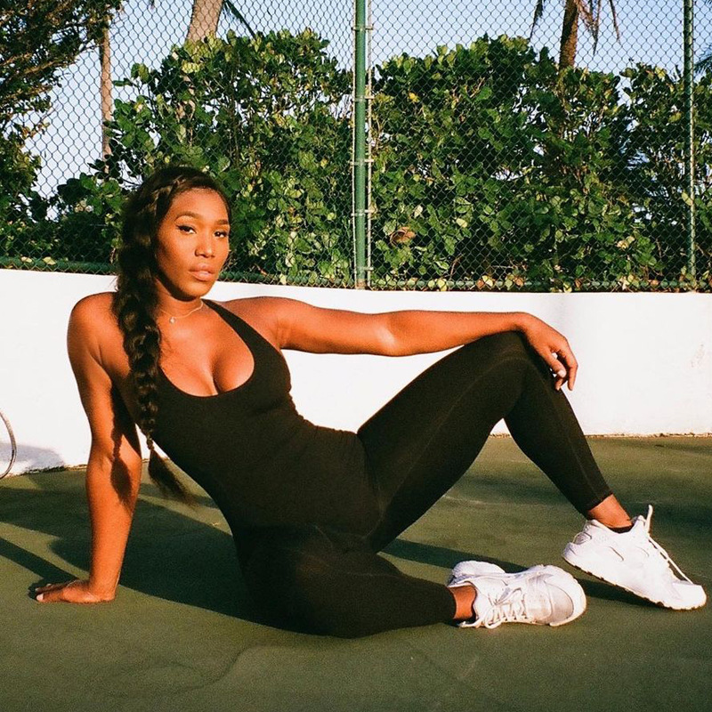 Solid Color Pattern Summer Season Backless Design Fashion Simple Sports Yoga Self-cultivation Backless One-piece Pants