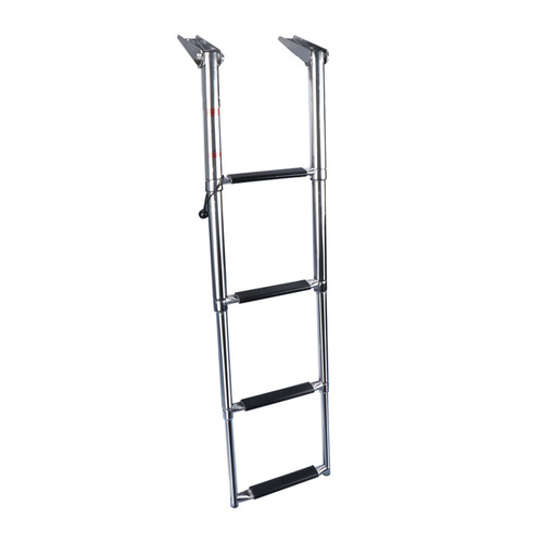 Stainless steel 316 fast boat yacht shipboard launchable folding telescopic ladder boarding steps for vessels