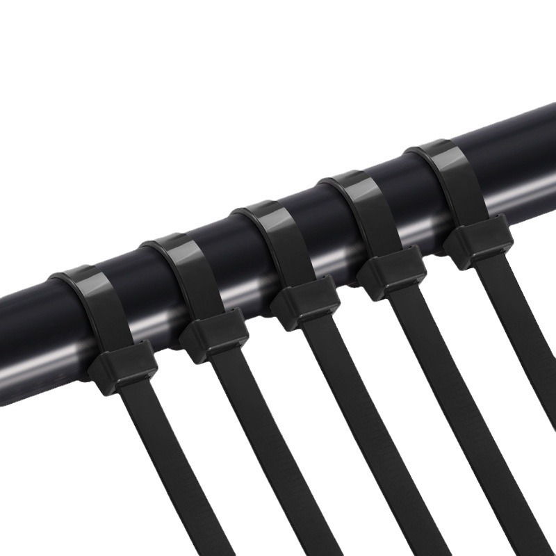 Negro nylon cable corbata fábrica al por mayor blanco y negro 3 X100 150200 4*200 lazo de cable laminado de plástico