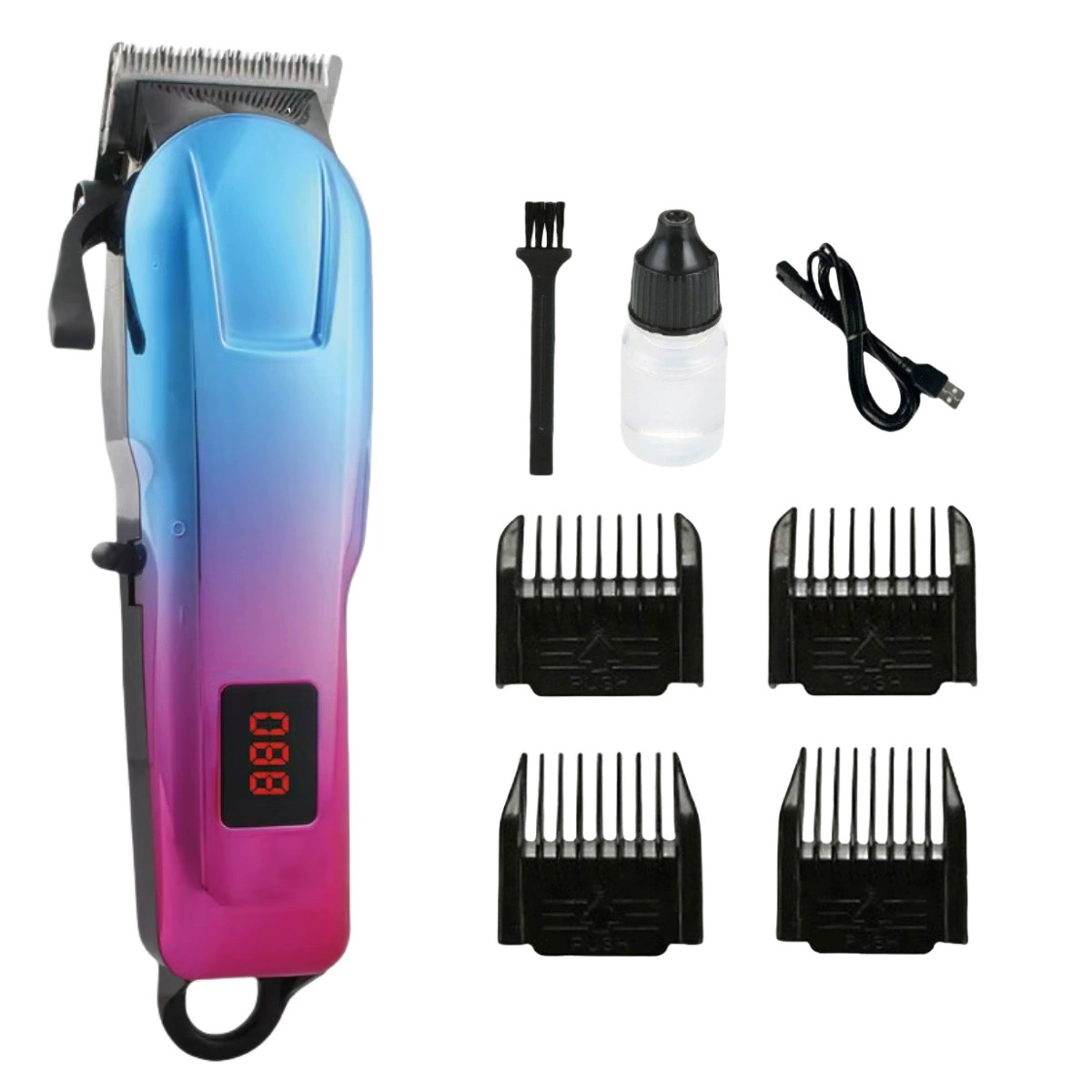 Cortapelos eléctricos especiales para peluquería transfronteriza, pantalla digital LCD, cortapelos eléctricos, cortapelos recargables USB, cortapelos multifunción