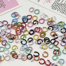 12*10mm彩色烤漆开口圈糖果色圆形连接圈钥匙扣饰品圈diy饰品配件