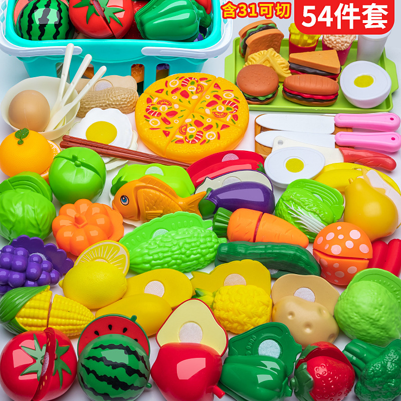 Play House simulación cocina frutas y verduras pizza corte música Velcro juguete para niños y niñas regalo