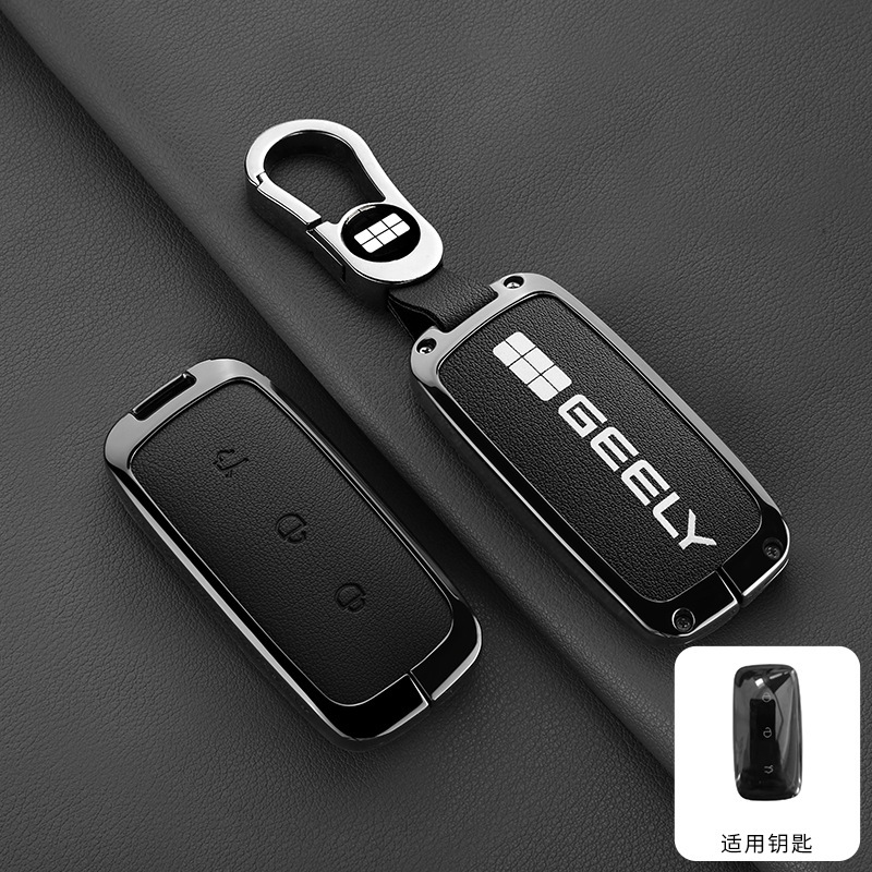 [지리 갤럭시 모델 A] 양면 가죽 페블 블랙 + B02 버클