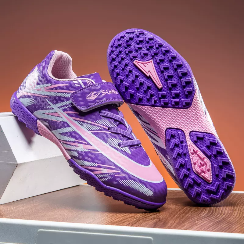 跨境儿童足球鞋专业草地训练鞋男童小学生碎钉防滑耐磨运动鞋女童