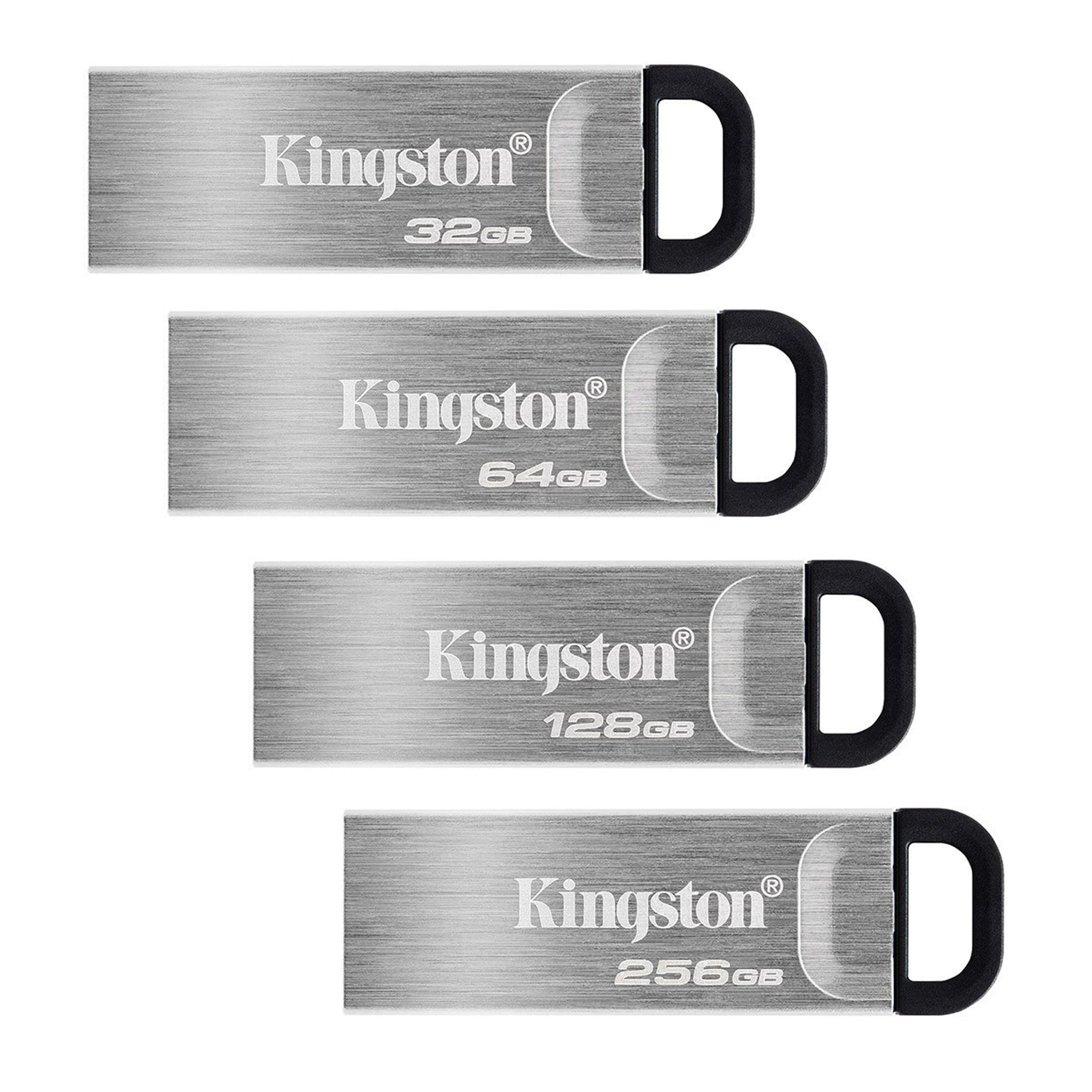 Kingston USB DTKN 128ГБ USB 3.2 металлический корпус, чтение до 200МБ/с, для офиса и учебы, универсальный для компьютера