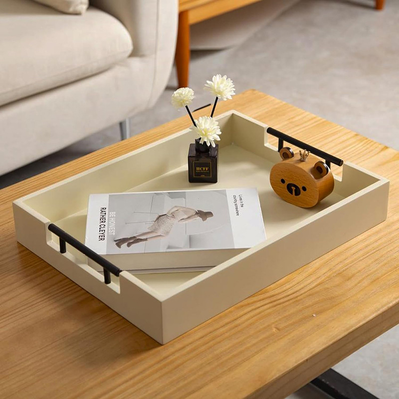 bandeja de comedor de madera conveniente multifuncional bandeja de desayuno de hoteles caseros fruta snack bandeja de madera de té de la tarde