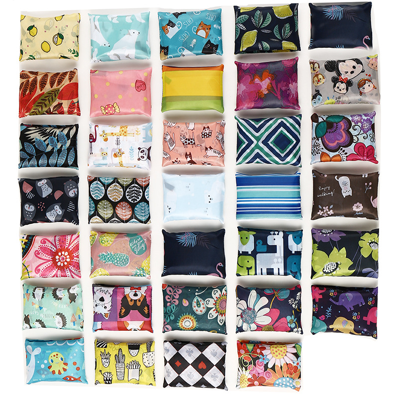 Nueva bolsa de compras plegable de gran capacidad, bolsa de compras para supermercado, bolsa de almacenamiento cuadrada de tela floral, nicho de estilo k, tamaño mediano 4665