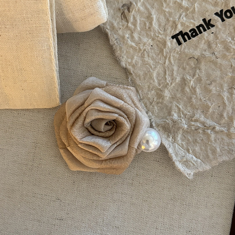 Maple Leaf Brown Flower hairpin high-grade niche temperament bangs clip hair clip shark clip hair clip hair accessories for women_voghion.com