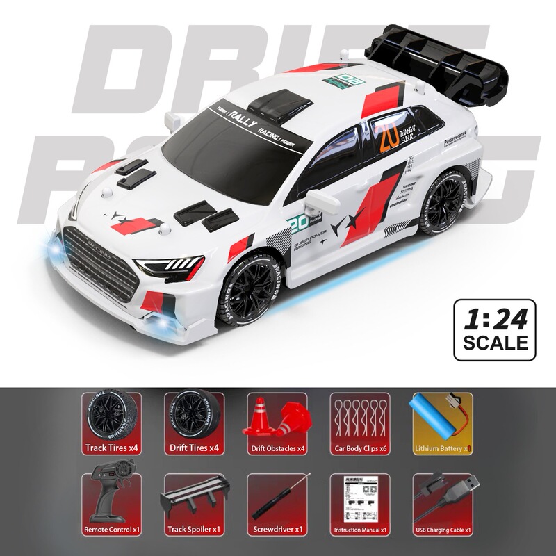 Cross-Border 1:24 Full Scale Remote Control Drift Car 2.4g Racing Four-Wheel Drive Racing Car Rc Drift Car Model Remote Control Toy Cross-Border 1:24 Full Scale Remote Control Drift Car 2.4g Racing Four-Wheel Drive Racing Car Rc Drift Car Model Remote Control Toy