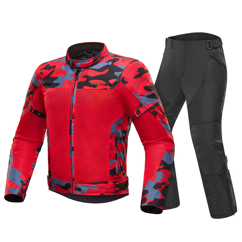 Ropa de ciclismo transpirable de verano, traje de carreras de manga larga de malla todoterreno de motocicleta, traje de tracción superior de motocicleta impermeable